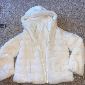 Size small reversible hooded coat